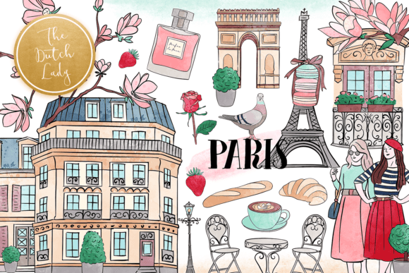 Download Paris &amp; Parisian Life Clipart Set - Paris Collection