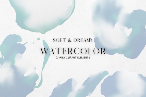 Download Blue and White Watercolour Clip Art - Watercolour clip art Collection
